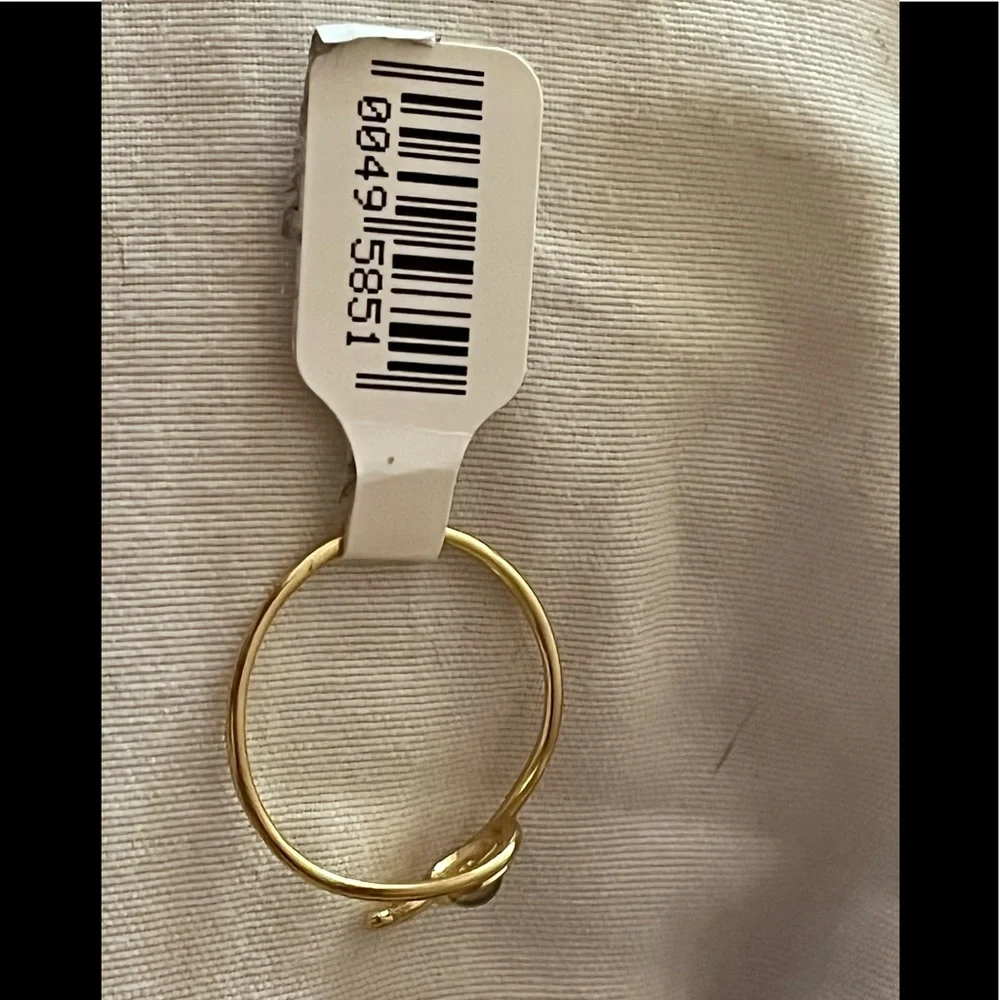 Opal Sterling Silver Gold Plated Modern Wave Ring NWT